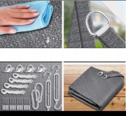 KESSER Tkanina zacieniająca Żagiel przeciwsłoneczny Szary/ KES19st