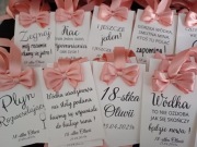 Zawieszki na alkohol wódkę weselną personalizowane