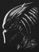 Grawerka Oryginalny obraz na blasze... Predator