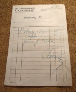 Stary rachunek A. Czajkowski Lwów 1943