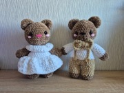 Ręcznie robione misie Para Młoda – pluszaki handmade ślub prezent dekoracja