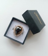 Srebrny pierścionek Hurrem z onyksem Ottomania Wspaniałe Stulecie retro