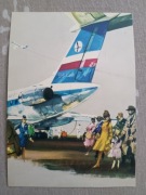 Pocztówka PLL LOT J. Grabiański 