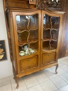 Witryna przeszklona drewno rzeźba