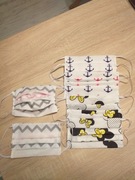 Maseczki bawełniane 2-warstwy z kieszonką na filtr