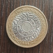 2 Funty Krolowa Elżbieta II Anglia 1998r.
