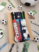 Organizer na gumce na notatnik handmade prezent dla fana piłki nożnej 