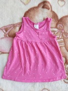 Różowa sukienka H&M 68 w serca serduszka kieszonka jak nowa