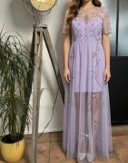 Suknia wieczorowa, studniówkowa w stylu fairy tale i romantic princess