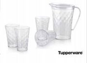 Dzbanek + 6 szklanek Tupperware 