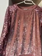Bluza z cekinami KappAhl 158/164 pudrowy róż 