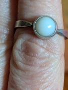 Warmet Metaloplastyka pierścionek srebro biały agat 