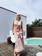 Pareo CHUSTA GRATIS narzutka Okrycie plażowe pudrowy róż