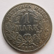 1 marka 1874 H Darmstadt  Cesarstwo Niemieckie Bardzo rzadkie 