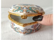 Nowe Serce Szkatułka Porcelanowa Pozłacana