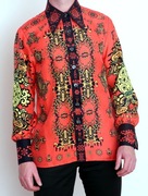 Jedwabna koszula w stylu gwiazd rocka