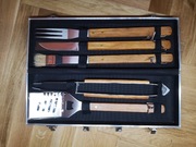 Zestaw do grilla w walizce drwno NOWY