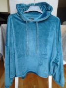 Etam Bluza z kapturem M welur oversize 