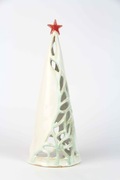 Ceramiczna choinka ręcznie robiona– Ażurowy lampion ceramiczny 33cm