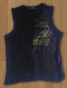 Tank Top Bezrękawnik Czarny King Scorpion Tribal Print Y2K Vintage XL