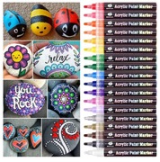 Zestaw Mazaków Markery Mazaki Akrylowe 18 Kolorów Wodoodporne