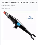amortyzatory sachs bmw 56 f10 f11 komplet 314874,  314 875  2x 314 877