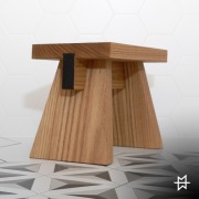 dębowy taboret (stołek, ryczka)