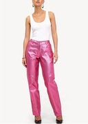 estradowe metaliczne różowe spodnie LOAVIES r. M