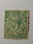 WIELKA BRYTANIA = król King George V ze znakiem wodnym odwróconym