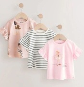 Zestaw 3 koszulek dziewczęcych roz. 110 Next