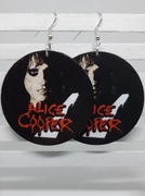 Kolczyki Alice Cooper decoupage koła 5cm grafika muzyka Handmade