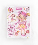 lalka z magnesami Pink, magnetic dress-up doll pink, magnetyczna lalka