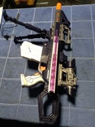 Duży karabin automat strzałki Pianka 100 sztuk w zestawie 