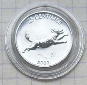 #3173 Kongo 25 centymów 2002 likaon  UNC