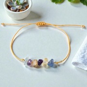 Bransoletka z fluorytem naturalne kamienie kolorowe – regulowana