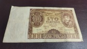 Banknot 100 zl rok 1934 r seria B.Y.