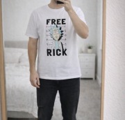 Biała koszulka Rick and Morty L
