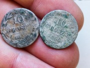 10 groszy 1836 i 1839 Królestwo Polskie rzadkie roczniki srebro