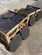 Płyty deptakowe, kamień ogrodowy, płyty owalne 