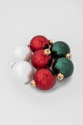 Bombki szklane 20 sztuk białe czerwone zielone