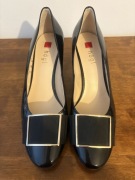 Nowe czółenka HÖGL lakierowane czarne, eleganckie, rozm. 39 (5,5)