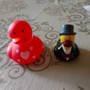 Kolekcjonerska kaczka dwie kaczki w serca i pan młody NOWE