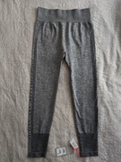 Nowe szare bezszwowe spodnie legginsy sportowe dresowe Next Active 38