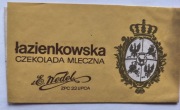 Opakowanie po czekoladzie E Wedel 22 lipca lazienkowska