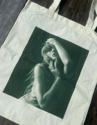 Torba tote bag Taylor swift beige black bawełna cotton bawełniana 