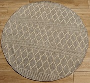 Okrągły Dywan Antypoślizgowy / Szary Dywanik / Średnica: 110cm