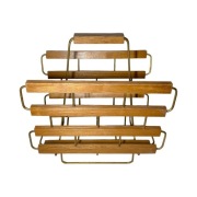 Gazetnik drewniany vintage retro prl loft