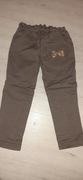 Jesienne długie spodnie materiałowe bawełna r. 92-98, 2-3 lata, regulowane 