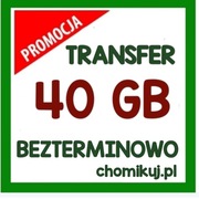 Bezterminowy transfer na chomikuj 40 GB  bez limitu czasu...