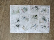 Papier ryżowy R2605 kwiaty konwalie A4